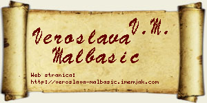 Veroslava Malbašić vizit kartica